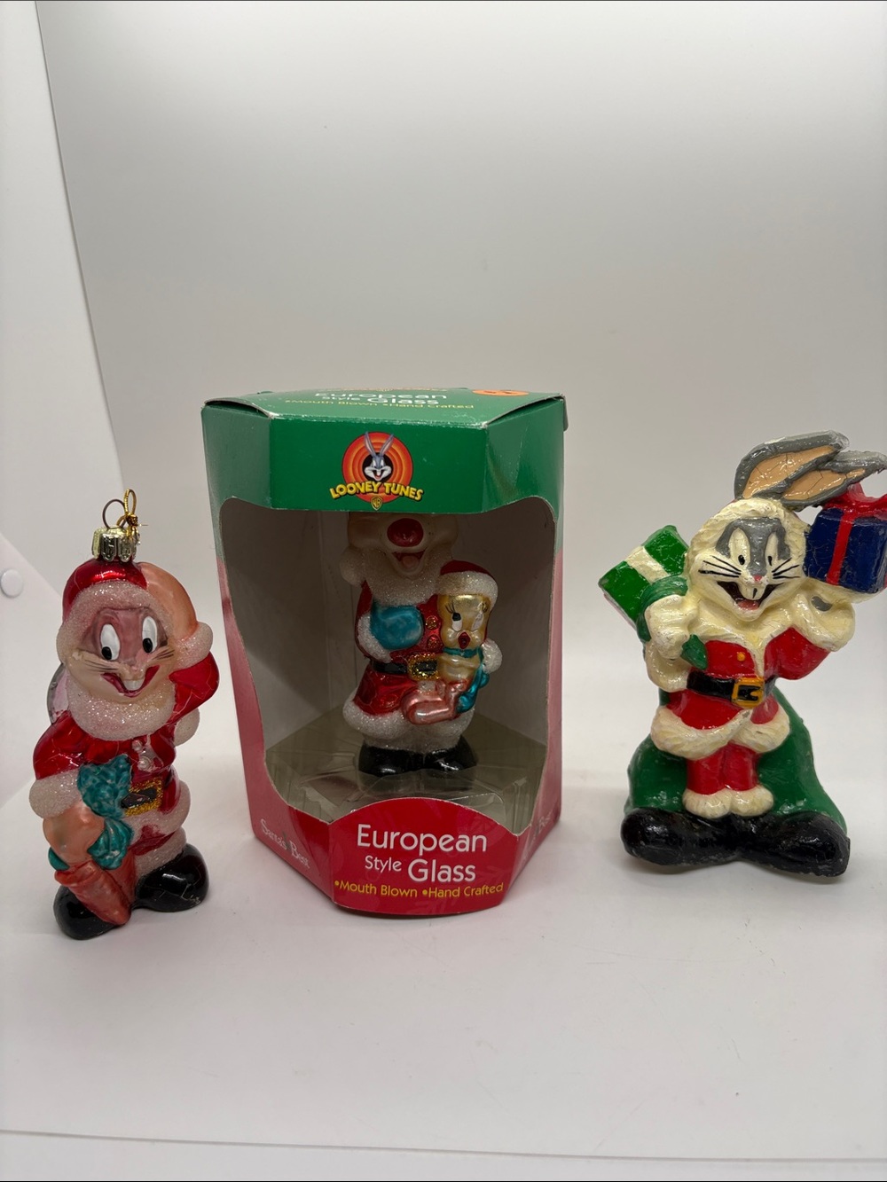 Looney Tunes VTG Christmas Ornaments Candle Bundle